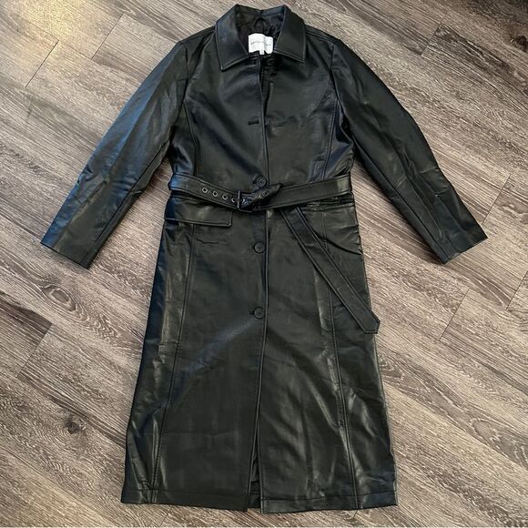 Rebecca Minkoff Faux Leather Trench - Picture 1 of 8